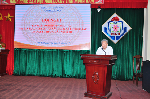 Hội khuyến học tỉnh Thái Bình tổ chức tập huấn nghiệp vụ công tác khuyến học và sơ kết 6 tháng đầu năm