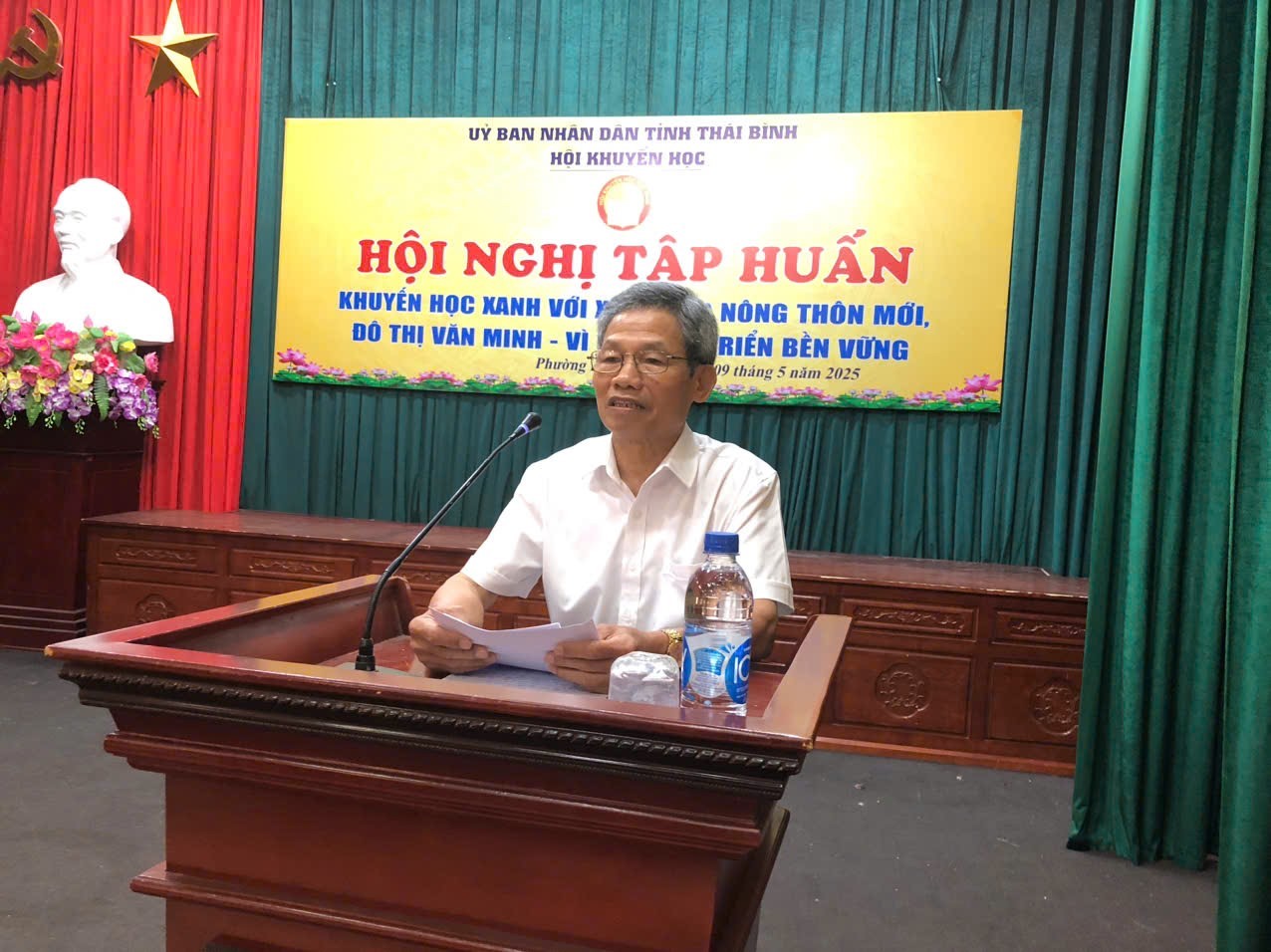 Thành phố Thái Bình tổ chức tập huấn “Khuyến học xanh với xây dựng nông thôn mới, đô thị văn minh – Vì sự phát triển bền vững”